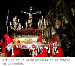 Titular de la archicofradía de la Sangre, en procesión