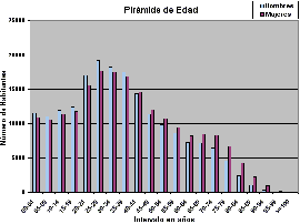 Pirámide de población de Murcia